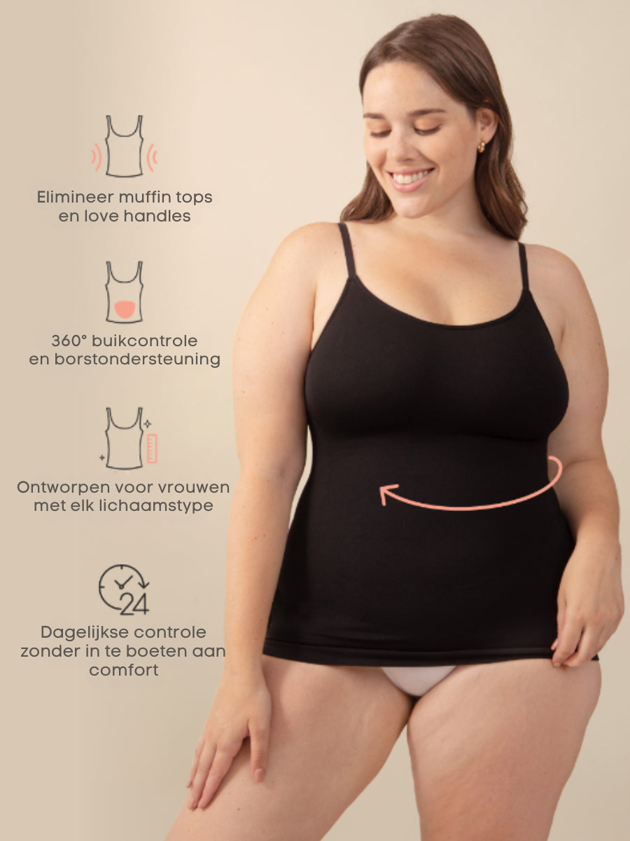 CurveSmooth Cami Top - Ronde Hals