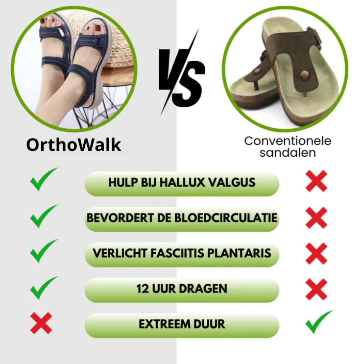 OrthoWalk™ - Ergonomische, Pijnverlichtende en Antislip Sandalen (Koop 1, krijg 1 GRATIS!)