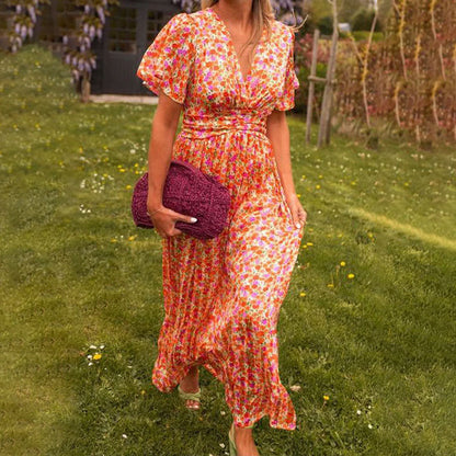 🎁Zomerspecial 49% korting🔥Vrouwen Sweet Vintage Bloemenjurk