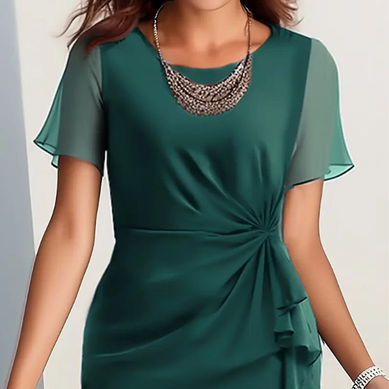🔥Hot Sale🔥Elegante mode solide kleurenjurk